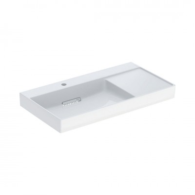 Geberit One umywalka 90x48 cm meblowa prostokątna lewa biała KeraTect 505.039.00.1