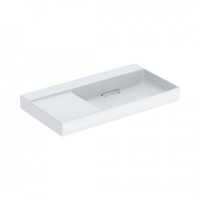 Geberit One umywalka 90x48 cm meblowa prostokątna prawa biała KeraTect 505.044.00.1
