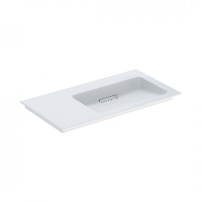 Geberit One umywalka 90x48 cm meblowa prostokątna prawa biała KeraTect 505.013.00.1