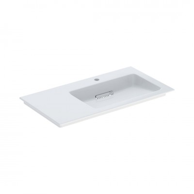 Geberit One umywalka 90x48 cm meblowa prostokątna prawa biała KeraTect 505.009.00.1