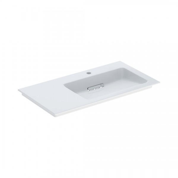 Geberit One umywalka 90x48 cm meblowa prostokątna prawa biała KeraTect 505.009.00.1