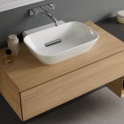 Geberit One umywalka 50x42,5 cm nablatowa prostokątna biała KeraTect 505.050.00.1