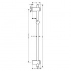 Hansgrohe drążek prysznicowy Unica Reno 0,72 m