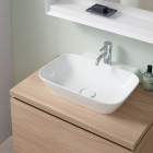 Geberit One umywalka 50x42,5 cm nablatowa prostokątna biała KeraTect 505.041.01.6