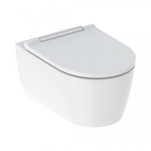 Geberit One miska WC wisząca TurboFlush spłukiwanie wirowe z deską wolnoopadającą biała KeraTect 500.202.01.1