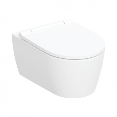 Geberit One miska WC wisząca TurboFlush spłukiwanie wirowe z deską wolnoopadającą biały mat 500.202.JT.1