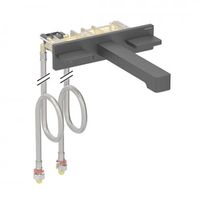 Geberit One bateria umywalkowa podtynkowa wylewka 16,5 cm czarny mat 116.463.14.1