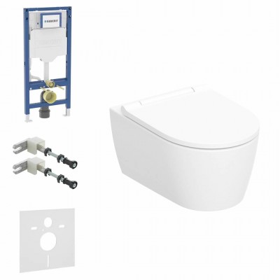 Geberit Duofix One zestaw WC podtynkowy 5w1 biały połysk KeraTeck 73400 Geberit Duofix One zestaw WC podtynkowy 5w1 biały połysk KeraTeck 73400