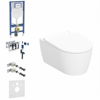 Geberit Duofix DuoFresh One zestaw WC podtynkowy 6w1 biały połysk KeraTeck 73403