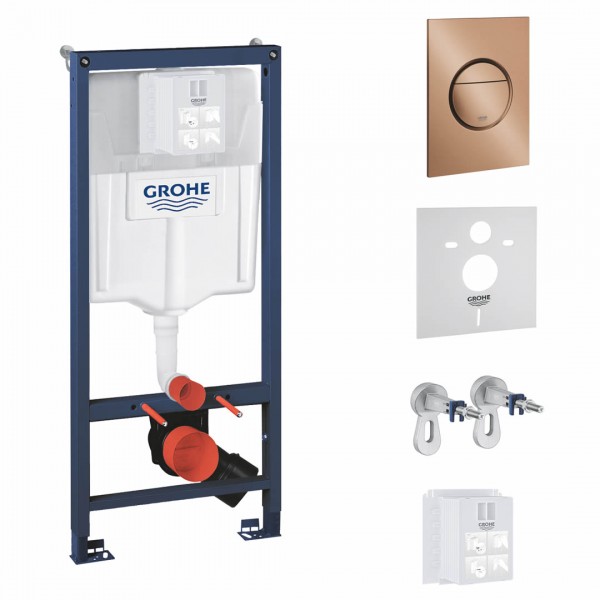 Grohe Rapid SL spłuczka podtynkowa 5w1 przycisk miedź szczotkowana 73519