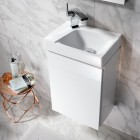 Geberit Xeno2 umywalka 40x28 cm meblowa prostokątna lewa biała KeraTect 500.528.01.1