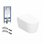 Geberit Duofix AquaClean Sela zestaw WC podtynkowy 5w1 toaleta myjąca wisząca spłukiwanie wirowe biała KeraTeck 73625