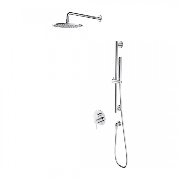 Omnires Y zestaw prysznicowy podtynkowy z deszczownicą 25 cm chrom SYSY47CR