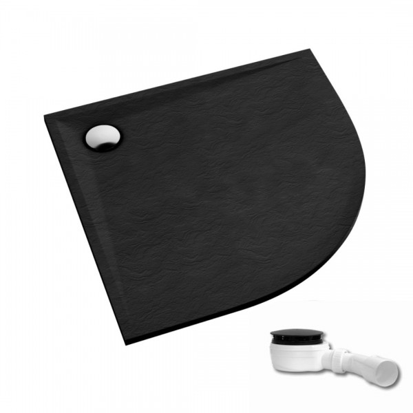 Schedpol Etrusco Black Stone brodzik półokrągły 90x90 cm 3.464/C/ST