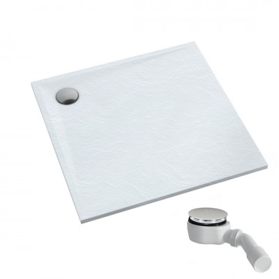 Schedpol Etrusco White Stone brodzik kwadratowy 80x80 cm 3.460/B/ST