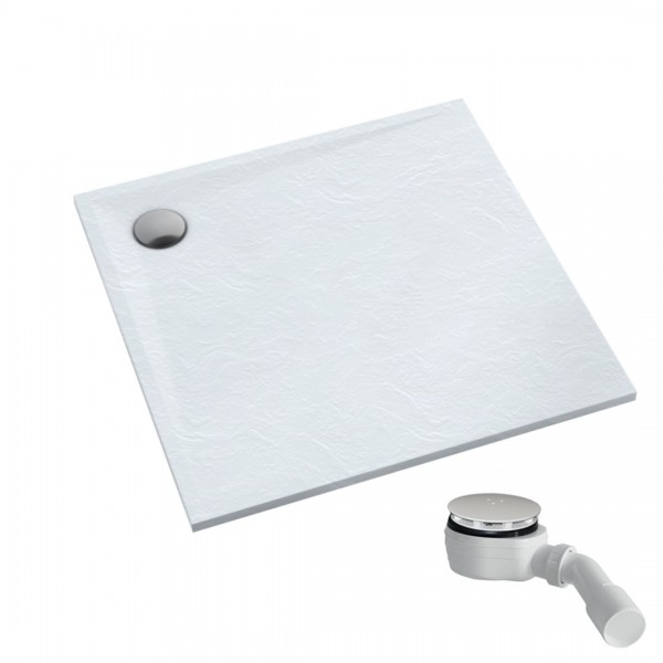 Schedpol Etrusco White Stone brodzik kwadratowy 90x90 cm 3.461/B/ST