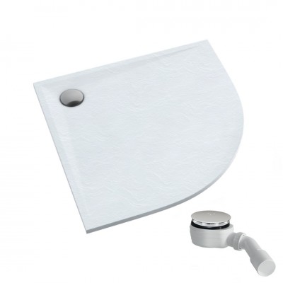 Schedpol Etrusco White Stone brodzik półokrągły 90x90 cm 3.464/B/ST
