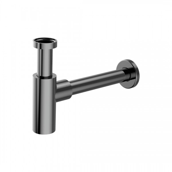 Aquagrif Minimalista syfon umywalkowy okrągły gun metal 400111225