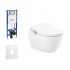 Roca Duplo One Ona In-Wash zestaw WC podtynkowy 5w1 toaleta myjąca wisząca Rimless biała Supraglaze 73845
