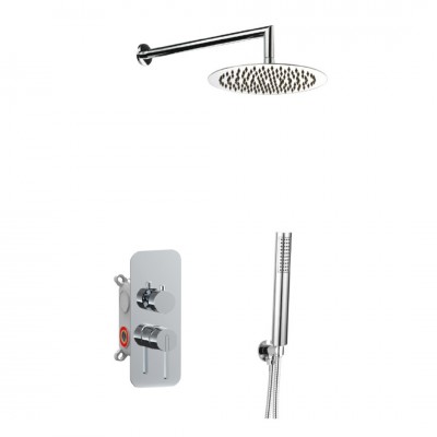 Aquagrif Urban zestaw prysznicowy podtynkowy deszczownica 25 cm chrom 19URBER23202