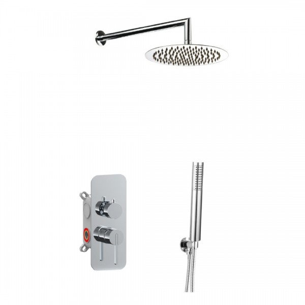 Aquagrif Urban zestaw prysznicowy podtynkowy deszczownica 25 cm chrom 19URBER23202