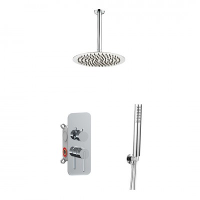 Aquagrif Urban zestaw prysznicowy podtynkowy deszczownica 25 cm chrom 19URBER23302