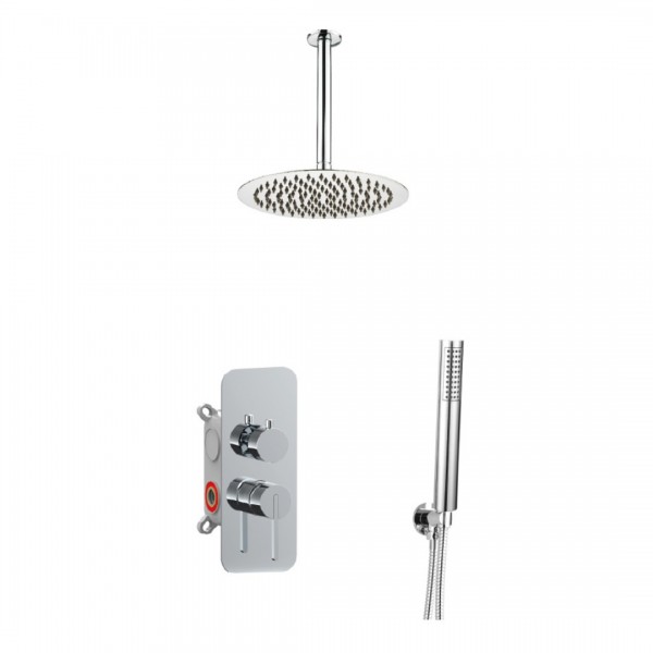 Aquagrif Urban zestaw prysznicowy podtynkowy deszczownica 25 cm chrom 19URBER23302