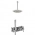 Aquagrif Urban zestaw prysznicowy podtynkowy deszczownica 25 cm chrom 19URBER23102