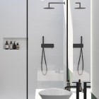 Aquagrif Urban zestaw prysznicowy podtynkowy deszczownica 25 cm czarny mat 19URBER23005