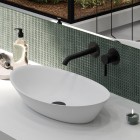 Aquagrif Urban Flow bateria umywalkowa podtynkowa wylewka 20,3 cm czarny mat 01URF160NG