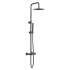 Aquagrif Urban Flow zestaw natryskowy termostatyczny ścienny deszczownica 25 cm gun metal 20UFR25NID12