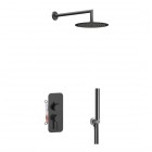 Aquagrif Urban Flow zestaw prysznicowy podtynkowy deszczownica 25 cm gun metal 19URFER23612