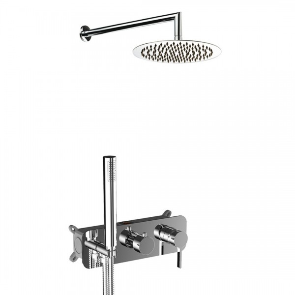 Aquagrif Urban Flow zestaw prysznicowy podtynkowy deszczownica 25 cm chrom 19URFER23402