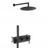 Aquagrif Urban Flow zestaw prysznicowy podtynkowy deszczownica 25 cm czarny mat 19URFER23405