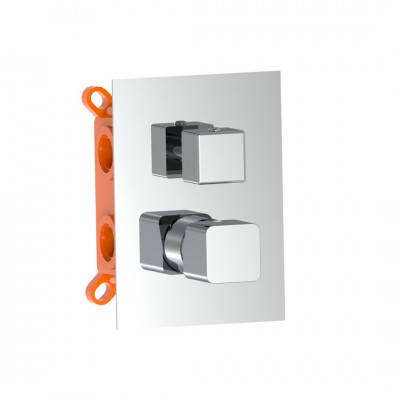 Aquagrif QB bateria wannowo-prysznicowa podtynkowa chrom 01QBE351CR