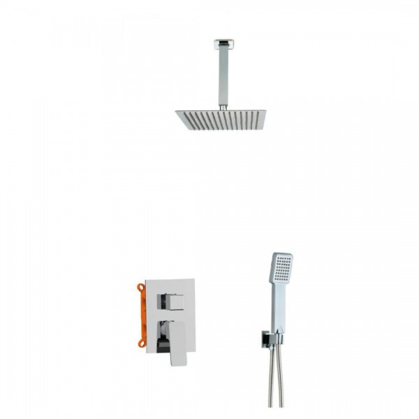 Aquagrif Delta zestaw prysznicowy podtynkowy deszczownica 25 cm chrom 19DELEC20402