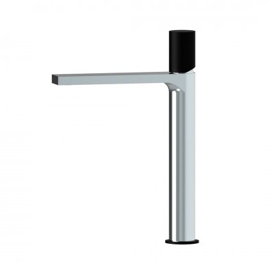 Aquagrif Tube bateria umywalkowa wysoka stojąca chrom/czarny mat 01TUB120NC