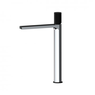 Aquagrif Tube bateria umywalkowa wysoka stojąca chrom/czarny mat 01TUB130NC