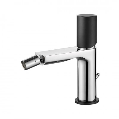 Aquagrif Tube bateria bidetowa stojąca chrom/czarny mat 01TUB200NC