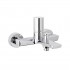 Aquagrif Tube bateria wannowa ścienna chrom 01TUB400CR