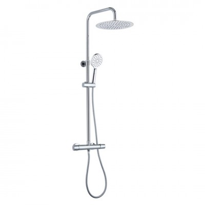 Aquagrif Tube zestaw natryskowy ścienny deszczownica 25 cm chrom 21NIR25TUA02