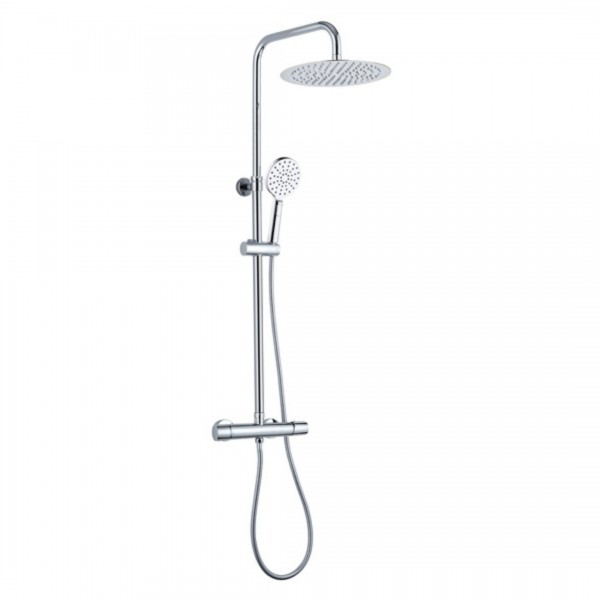 Aquagrif Tube zestaw natryskowy ścienny deszczownica 25 cm chrom 21NIR25TUA02