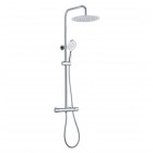 Aquagrif Tube zestaw natryskowy ścienny deszczownica 25 cm chrom 21NIR25TUA02