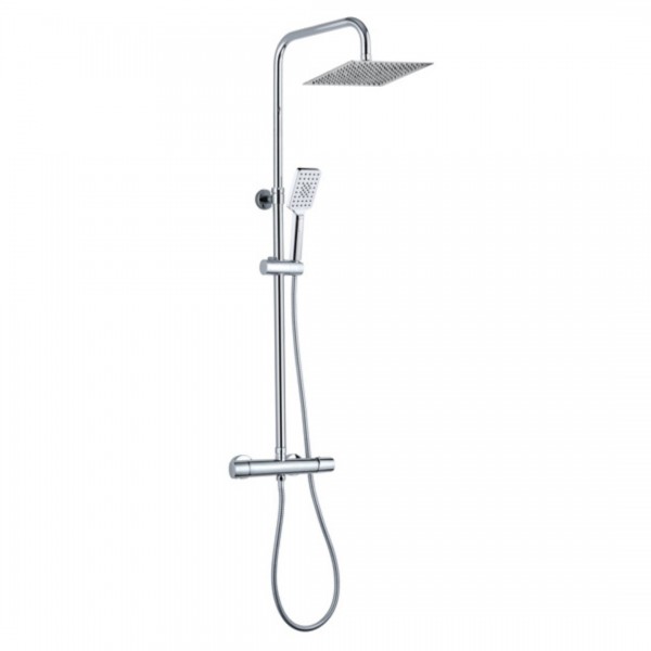 Aquagrif Tube zestaw natryskowy ścienny deszczownica 25 cm chrom 21NIC25TUA02