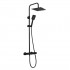 Aquagrif Tube zestaw natryskowy ścienny deszczownica 25 cm czarny mat 21NIC25TUA05
