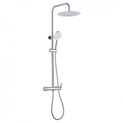 Aquagrif Beta zestaw natryskowy ścienny deszczownica 25 cm chrom 21NIR25BEA02