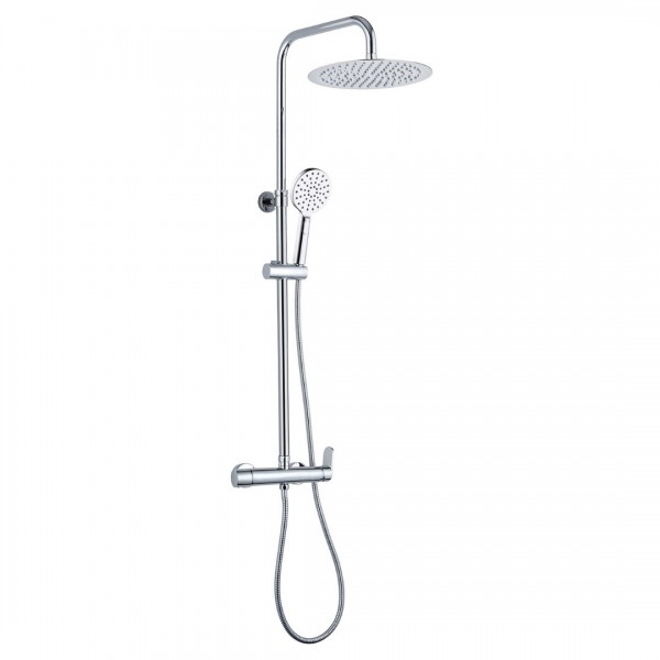Aquagrif Beta zestaw natryskowy ścienny deszczownica 25 cm chrom 21NIR25BEA02