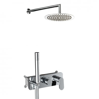 Aquagrif Beta zestaw prysznicowy podtynkowy deszczownica 25 cm chrom 19BETER24102