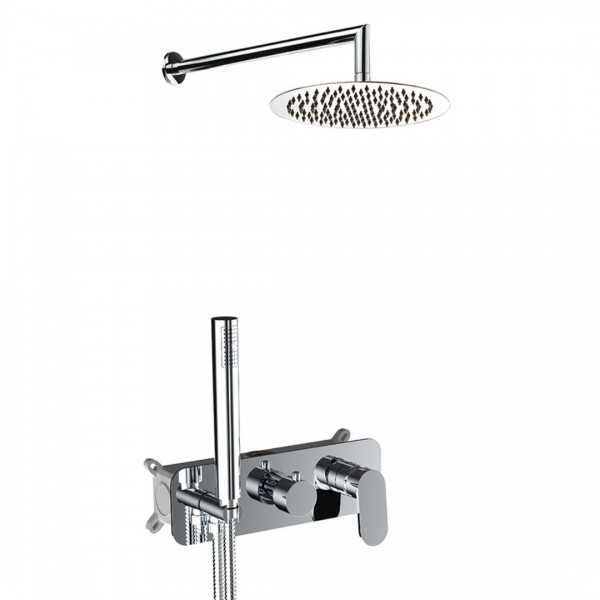 Aquagrif Beta zestaw prysznicowy podtynkowy deszczownica 25 cm chrom 19BETER24102