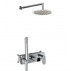 Aquagrif Beta zestaw prysznicowy podtynkowy deszczownica 25 cm chrom 19BETER24102